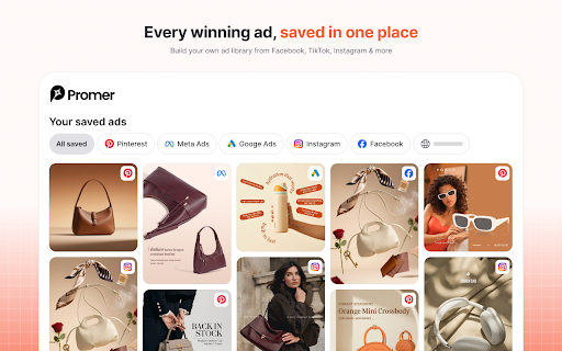 Promer: Save, Clone & Create AI Ad Creatives screenshot
