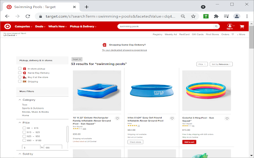 Target Only No Third Party Sellers screenshot