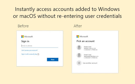 Microsoft Single Sign On screenshot