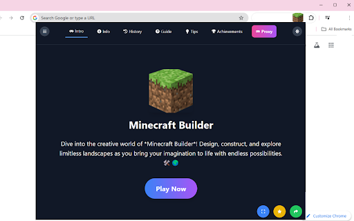 Minecraft Builder – Unblocked Game screenshot