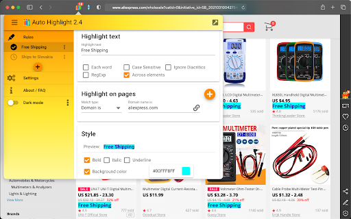 Auto Highlight screenshot