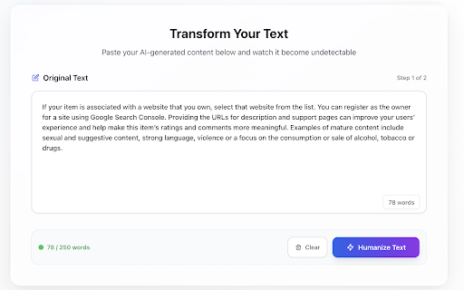 Text Humanizer Authorprivacy screenshot