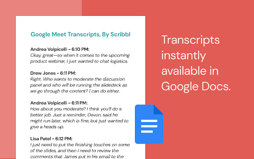 Scribbl: AI Note Taker for Google Meet, Zoom, and MS Teams screenshot