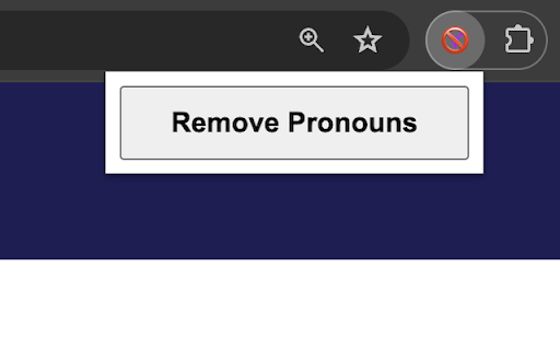Remove Pronouns screenshot