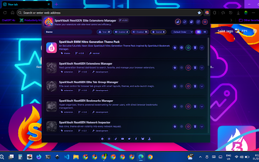 SparkVault NextGEN Elite Extensions Manager screenshot