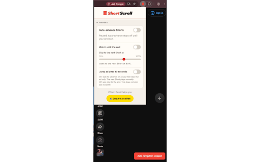Short Scroll - YouTube Shorts Auto-Scroll screenshot