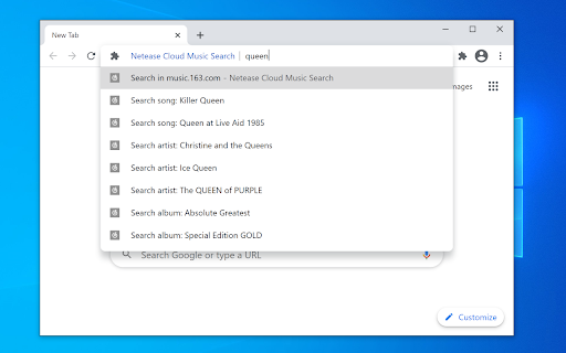Netease Cloud Music Search screenshot