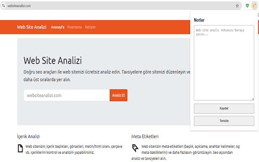 Web Site Analiz screenshot