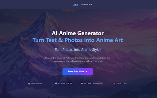 Free AI Art Generator - AIAnime screenshot