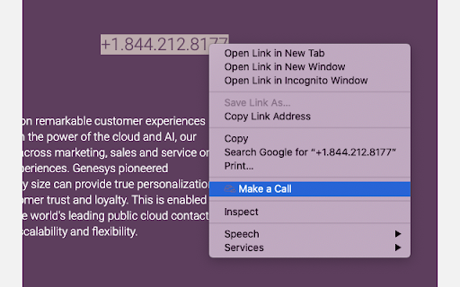 Genesys Cloud for Chrome screenshot