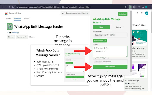 WhatsApp Bulk Message Sender screenshot