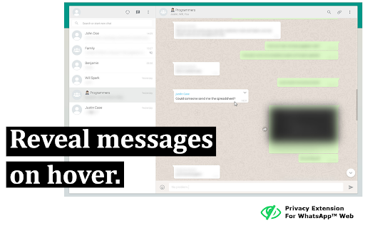 Privacy Extension For WhatsApp Web screenshot