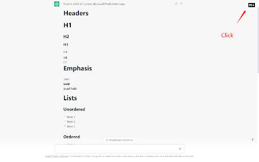 ChatGPT to Markdown screenshot