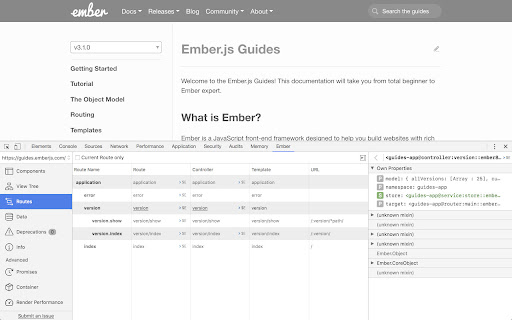 Ember Inspector screenshot