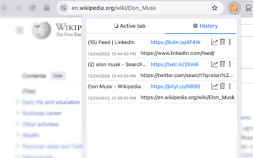 Firelinks URL Shortner screenshot