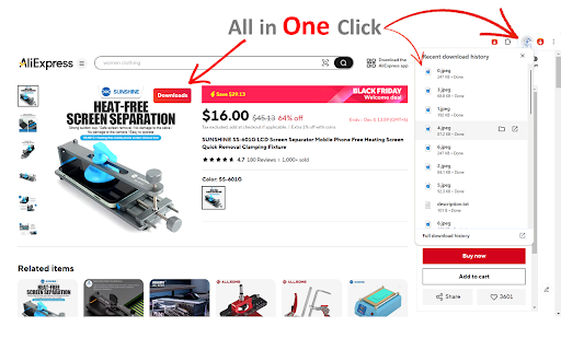 AliSaver pro - Download aliexpress images screenshot
