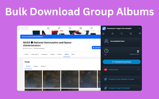 Facebook Images Downloader screenshot