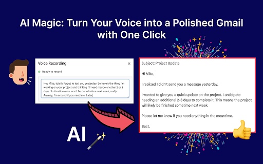 Speech to text AI (for Gmail) screenshot