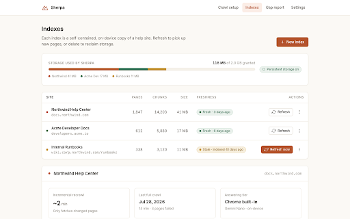 Sherpa — Local Help Search screenshot