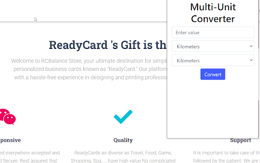 Ready Card Balance - Multi Unit Converter screenshot