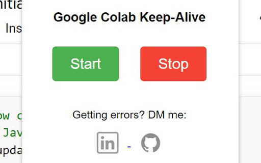 Google Colab Keep-Alive screenshot