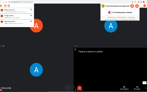 Visual Enhancements for Google Meet™ screenshot