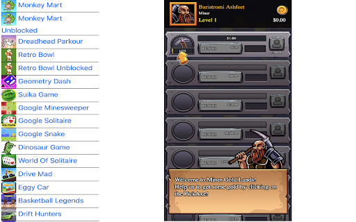 Gold Miner Idle Clicker Game screenshot