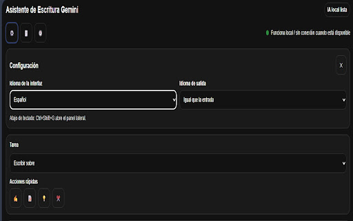 Gemini Writing Assistant screenshot