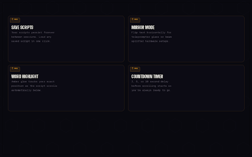 SnapScript — Browser Teleprompter screenshot