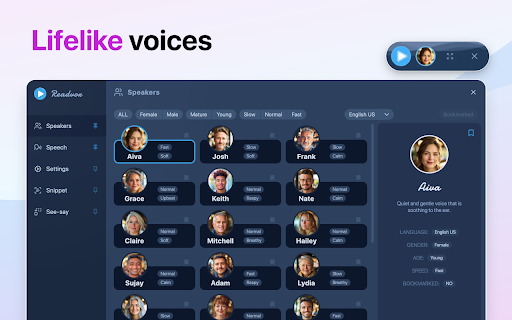 Text to Speech TTS AI | Readvox screenshot