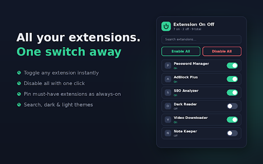 Extension On Off screenshot