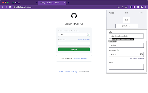 Delinea Web Password Filler screenshot