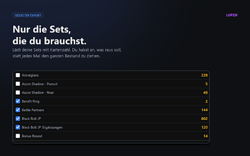 Cardmarket Stock Exporter screenshot