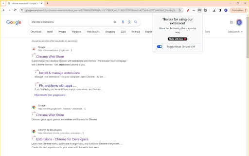 Coquette Bows Extension screenshot