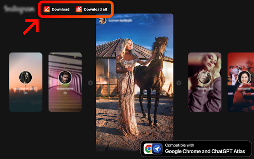 Instagram Downloader for Atlas Browser screenshot
