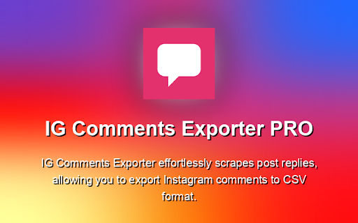 IG Comments Exporter PRO screenshot