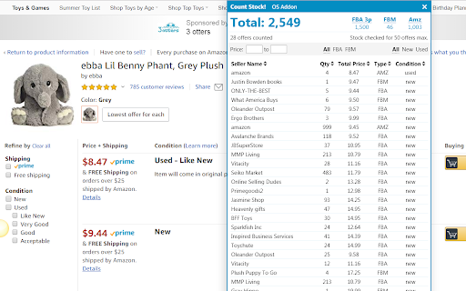 Online Seller Addon screenshot