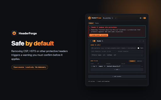 HeaderForge screenshot