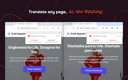 Language IO Secure Page Translator screenshot