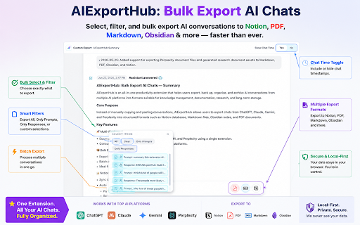 AIExportHub: Bulk Export AI Chats screenshot