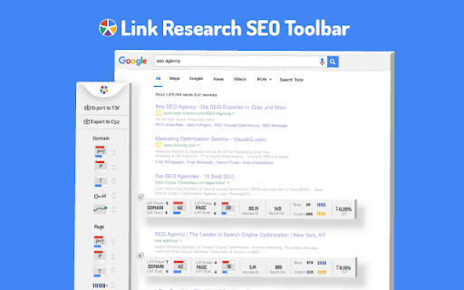 Link Research SEO Toolbar screenshot