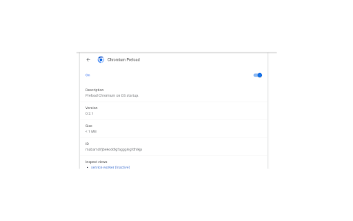 Chromium Preload screenshot