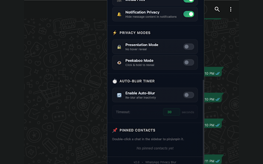 WhatsApp Privacy Blur — Hide Messages, Media & Screen Share Protection screenshot