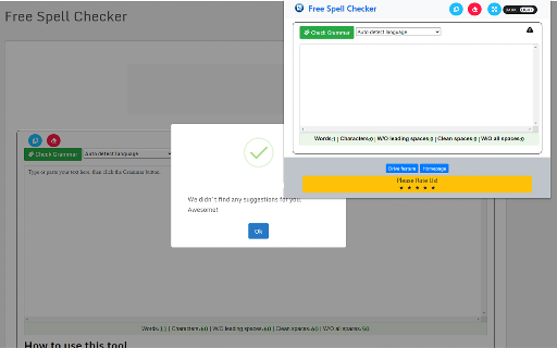 Free Spell Checker for Google Chrome™ screenshot