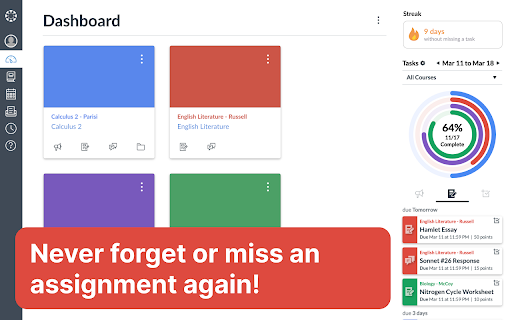 Tasks for Canvas – now supporting Blackboard, D2L Brightspace screenshot