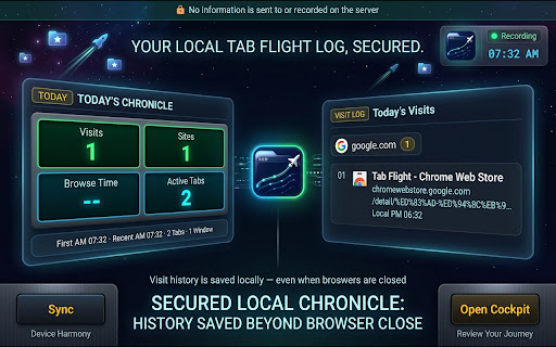 Tab Flight - Browsing History Log & New Tab screenshot
