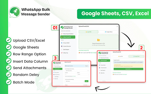 WhatsApp Bulk Sender – HappyInAI screenshot