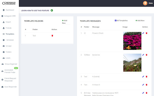 Messenger Organizer screenshot