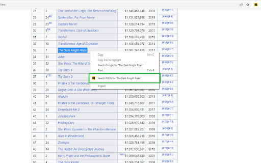 IMDb Movie Search screenshot