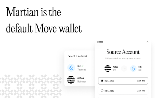Martian Aptos & Sui Wallet Extension screenshot